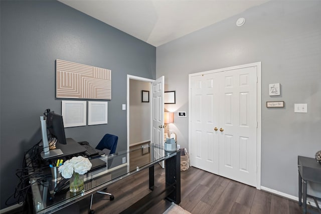 2506 Abernathy Glen Ct, Houston, TX 77014 - office space featuring dark wood-style floors and baseboards