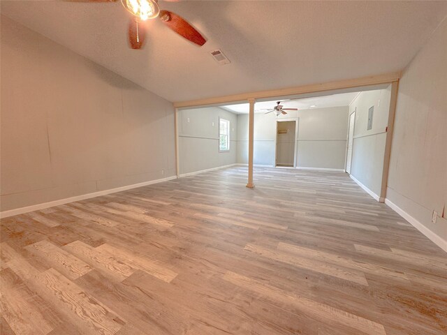 403 Fern Ln, Wharton, TX 77488 - spare room with a ceiling fan, wood finished floors, and baseboards