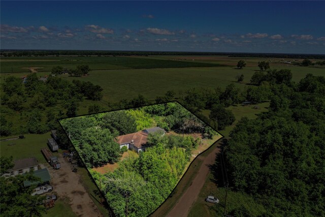 403 Fern Ln, Wharton, TX 77488 - view of rural area with property parcel outlined