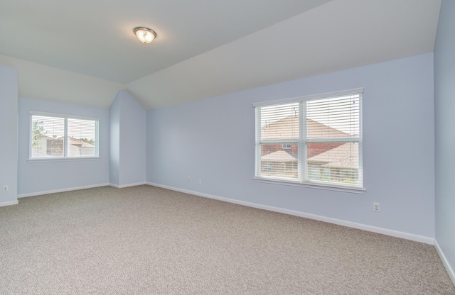 6410 Drayton Hall, Missouri City, TX 77459 - carpeted empty room featuring lofted ceiling and baseboards