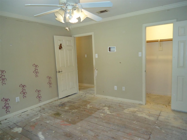 3823 Kiamesha Dr, Missouri City, TX 77459 - unfurnished bedroom featuring ornamental molding, baseboards, and a ceiling fan