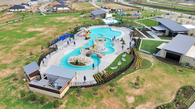 27022 Sunset Palace Dr, Katy, TX 77493 - aerial overview of property's location with a pool