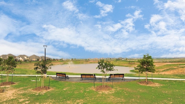 27022 Sunset Palace Dr, Katy, TX 77493 - view of property's community with a water view and a yard