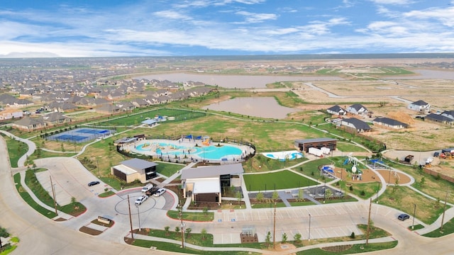 27022 Sunset Palace Dr, Katy, TX 77493 - aerial view of property's location featuring a nearby body of water and a pool