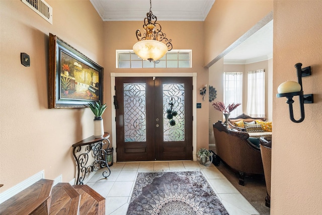 15110 Farndale Dr, Houston, TX 77062 - tiled entrance foyer featuring ornamental molding