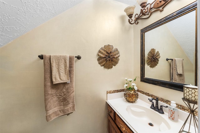 15110 Farndale Dr, Houston, TX 77062 - bathroom featuring vanity and a textured ceiling