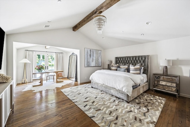 bedroom with hardwood / wood-style flooring