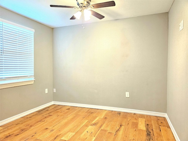 4606 Warren Way, Hitchcock, TX 77563 - unfurnished room featuring ceiling fan, light wood-style flooring, and baseboards