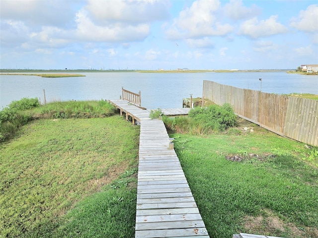 4606 Warren Way, Hitchcock, TX 77563 - dock area featuring a water view
