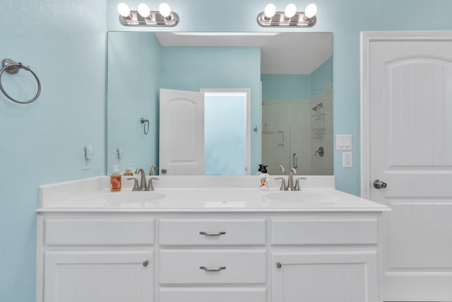 4019 Ector Dr, Galveston, TX 77554 - full bath with a shower stall and double vanity