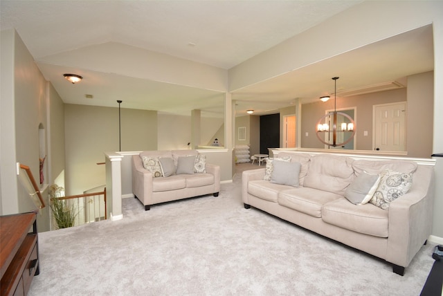 19026 Rustling Ridge Ln, Tomball, TX 77377 - carpeted living area with a chandelier and baseboards