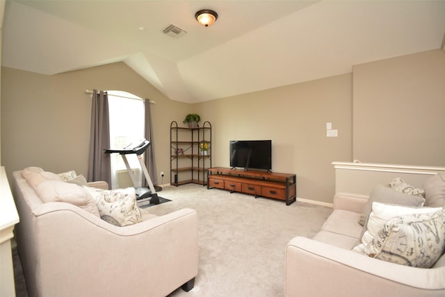 19026 Rustling Ridge Ln, Tomball, TX 77377 - living area with light colored carpet and vaulted ceiling