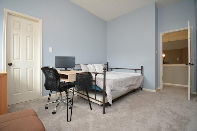 19026 Rustling Ridge Ln, Tomball, TX 77377 - carpeted bedroom featuring lofted ceiling and an office area