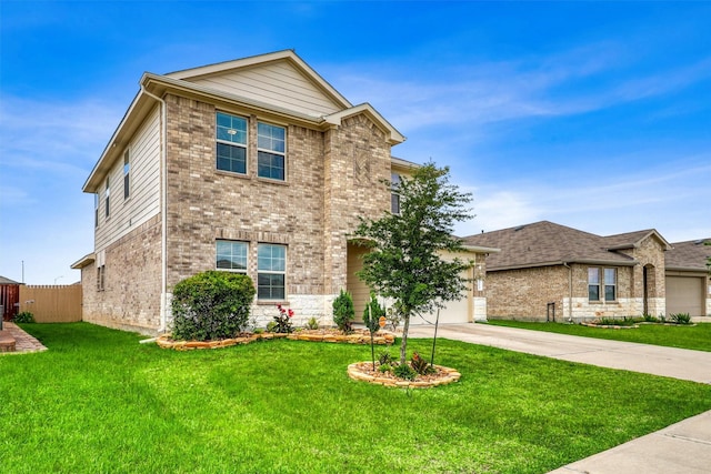 22624 Theodoli Dr, Katy, TX 77449 - traditional home with brick siding and concrete driveway