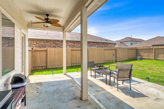 22624 Theodoli Dr, Katy, TX 77449 - view of patio / terrace featuring ceiling fan