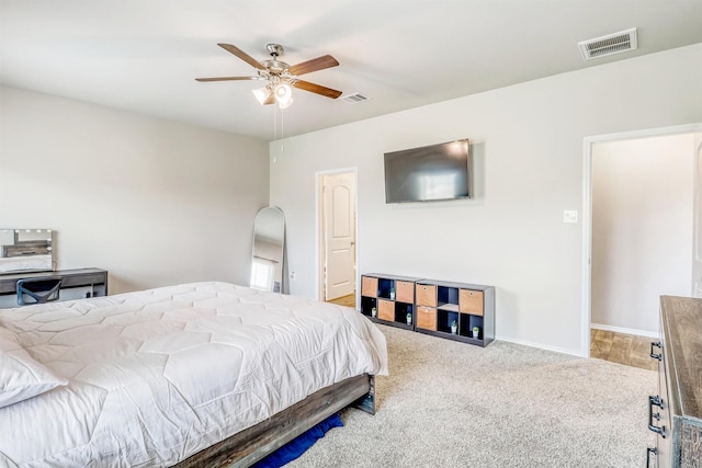 22624 Theodoli Dr, Katy, TX 77449 - carpeted bedroom with baseboards and ceiling fan
