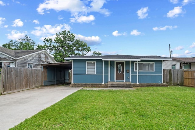 10134 Palestine St, Houston, TX 77029 - single story home featuring driveway and an attached carport