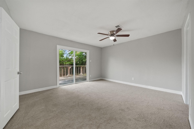 10134 Palestine St, Houston, TX 77029 - unfurnished room with carpet flooring, a ceiling fan, and baseboards