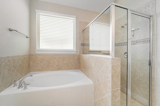 17127 Verde Park Ln, Cypress, TX 77433 - full bath featuring a garden tub and a stall shower