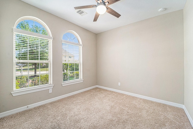 17127 Verde Park Ln, Cypress, TX 77433 - unfurnished room featuring ceiling fan, carpet flooring, and baseboards