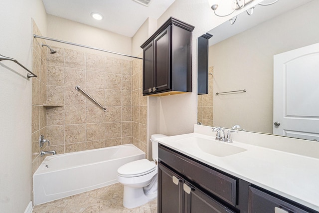 17127 Verde Park Ln, Cypress, TX 77433 - full bathroom featuring toilet, vanity, and shower / washtub combination