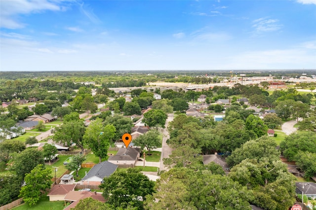 5000 Old Castle Ln, Dickinson, TX 77539 - aerial perspective of suburban area featuring a tree filled landscape