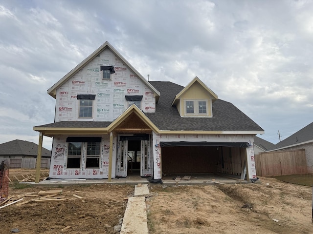 32415 Tallow Creek Dr, Waller, TX 77484 - unfinished property featuring a garage and roof with shingles