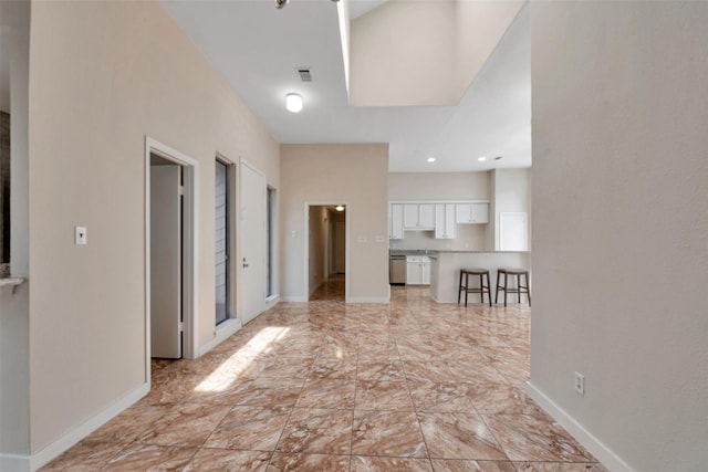 4111 Wildacres Dr, Houston, TX 77072 - hall featuring baseboards and light marble finish flooring