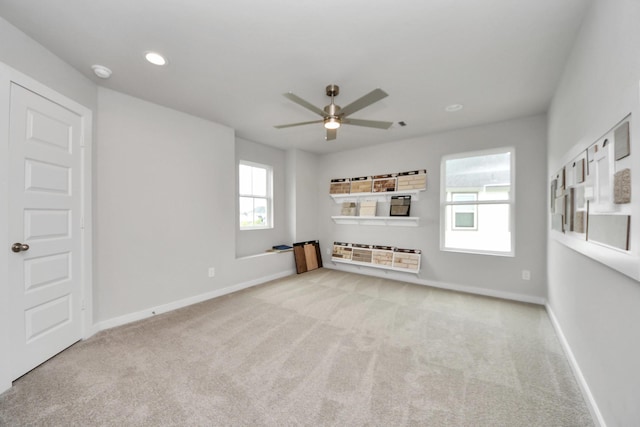 2142 Emerald Diamond Ct, Fresno, TX 77545 - carpeted spare room with ceiling fan, baseboards, and recessed lighting