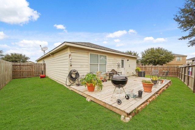 4603 Poppy Crest Ct, Richmond, TX 77469 - rear view of property featuring a wooden deck and central AC unit