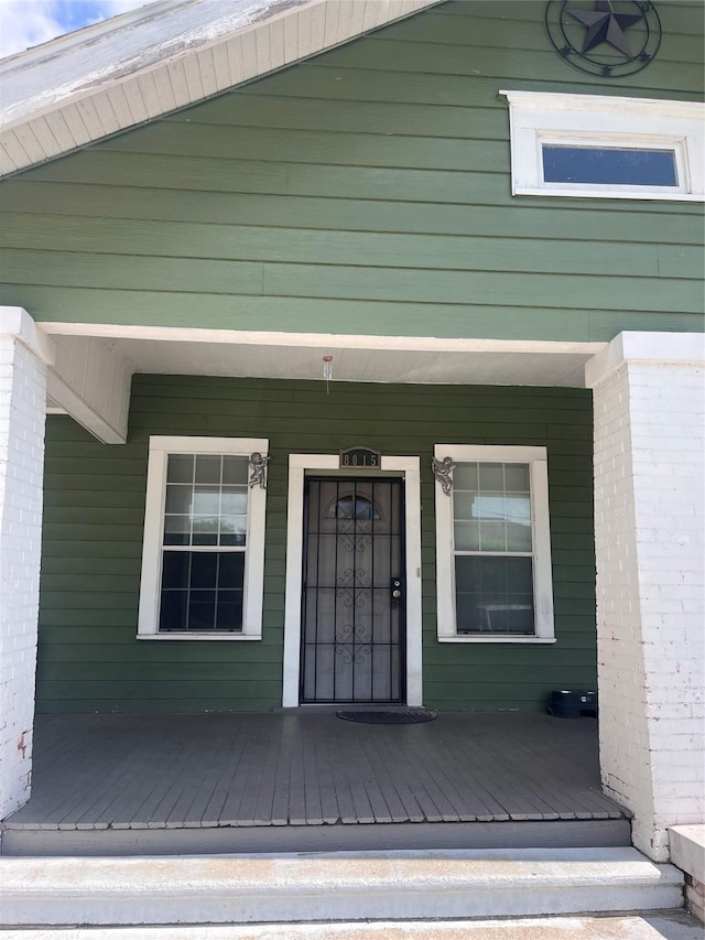 8015 Joplin, Houston, TX 77017 - view of exterior entry featuring a porch