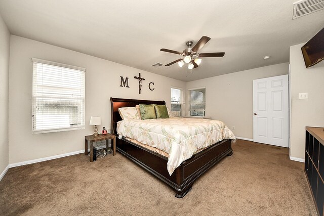 15319 Meandering Post Trl, Houston, TX 77044 - bedroom featuring carpet floors, baseboards, and a ceiling fan