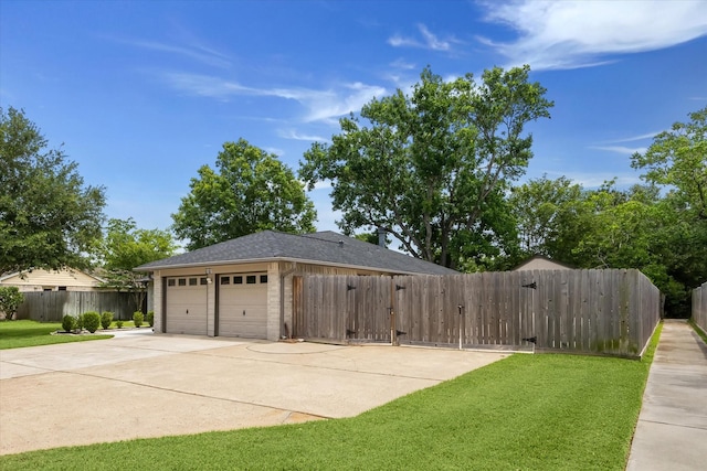 1018 W Castlewood Ave, Friendswood, TX 77546 - view of side of property featuring concrete driveway, a gate, roof with shingles, and brick siding