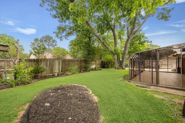 1018 W Castlewood Ave, Friendswood, TX 77546 - view of yard with a patio area and a sunroom