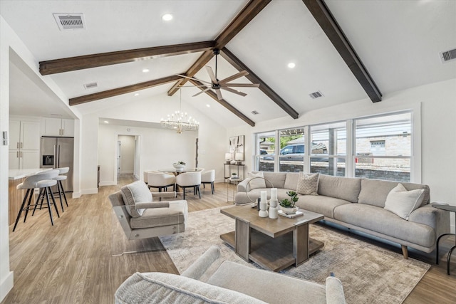 10830 Bob White Dr, Houston, TX 77096 - living area with recessed lighting, a chandelier, light wood finished floors, baseboards, and a ceiling fan