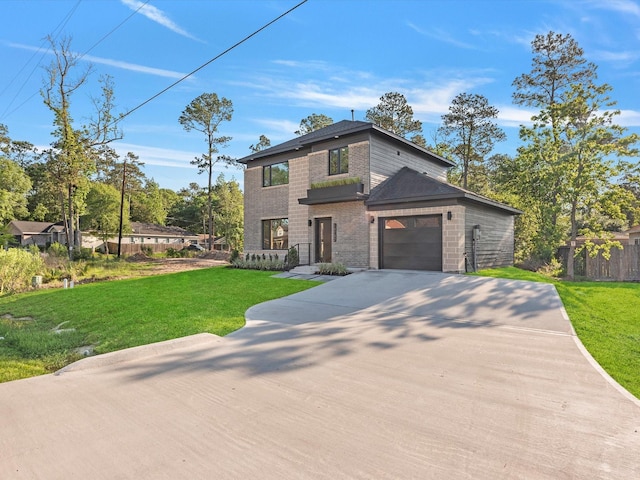 10732 Twin Oaks Dr, Conroe, TX 77385 - modern home featuring brick siding and concrete driveway