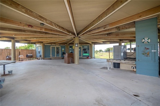 1504 W Saint Louis Ave, Seadrift, TX 77983 - misc room featuring unfinished concrete floors and healthy amount of natural light