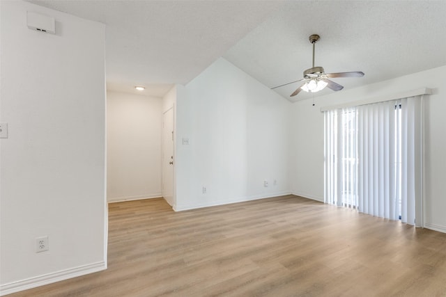 10051 Westpark Dr Unit 274, Houston, TX 77042 - empty room featuring a ceiling fan, light wood-style flooring, and baseboards