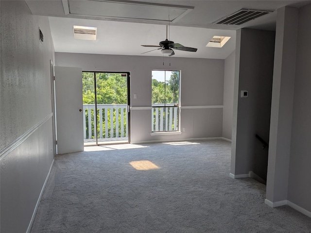 782 Worthshire St, Houston, TX 77008 - unfurnished room featuring attic access, carpet flooring, ceiling fan, and baseboards