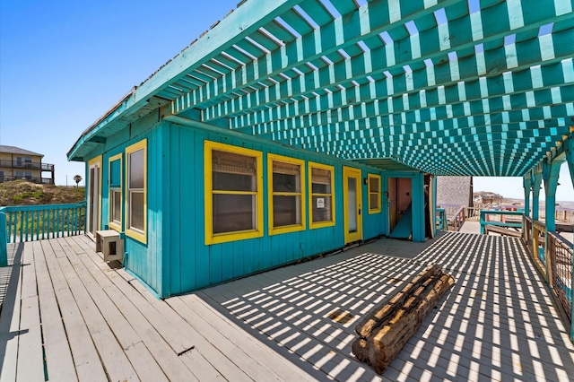 523 Blue Water Hwy, Surfside Beach, TX 77541 - deck featuring a pergola
