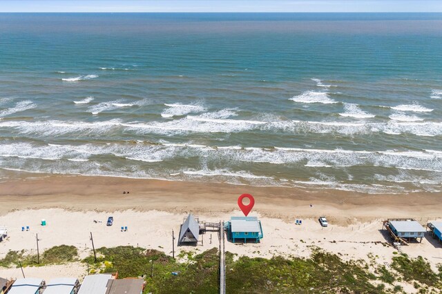 523 Blue Water Hwy, Surfside Beach, TX 77541 - aerial view of expansive beach