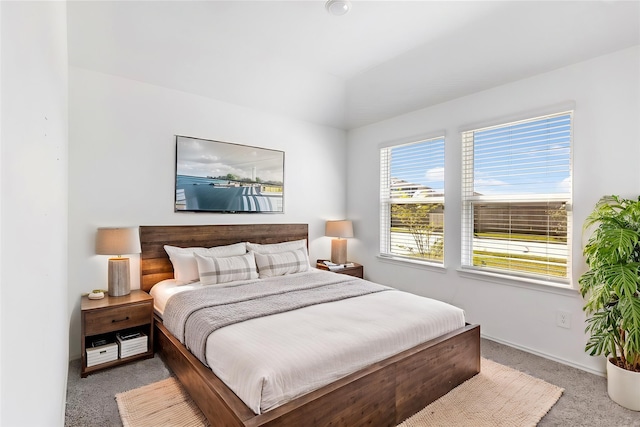 17718 Sommerset Falls Ln, Crosby, TX 77532 - bedroom with carpet, vaulted ceiling, and baseboards