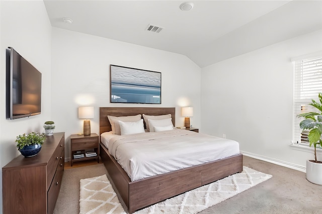 17718 Sommerset Falls Ln, Crosby, TX 77532 - bedroom with carpet floors, lofted ceiling, and baseboards