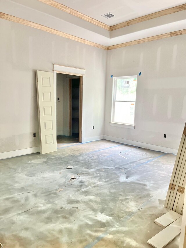 10730 Vinson St, Beaumont, TX 77713 - unfurnished room with unfinished concrete flooring and ornamental molding