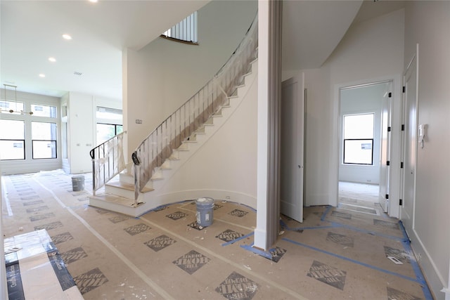 1032 W 41st St, Houston, TX 77018 - stairs featuring recessed lighting