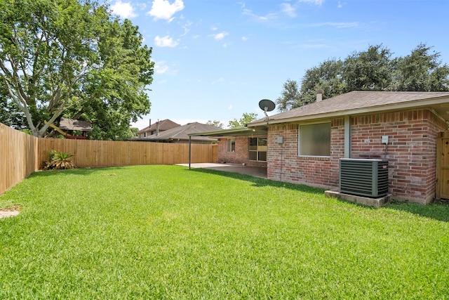 10911 Cedar Bridge St, Houston, TX 77075 - view of yard featuring central air condition unit and a patio