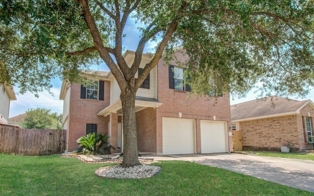 1418 High Thicket Ct, Spring, TX 77373 - traditional-style home featuring brick siding, driveway, and a garage