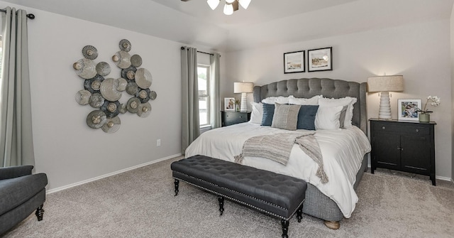 310 Bandit Cove Ct, Crosby, TX 77354 - bedroom with carpet floors, baseboards, and a ceiling fan
