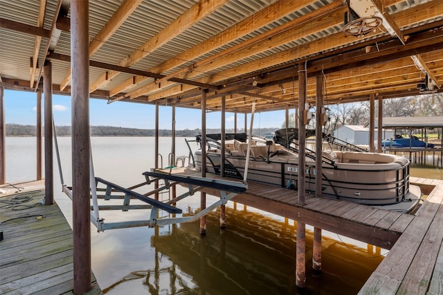 5324 Shady Ln, Eustace, TX 75124 - dock with boat lift and a water view