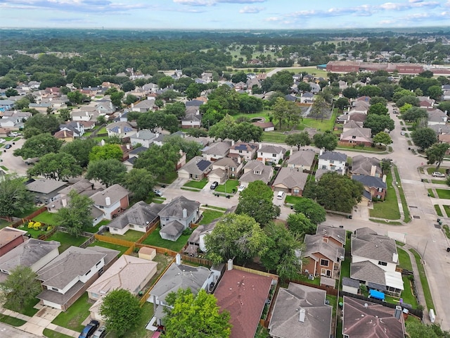 8515 Cold Lake Dr, Houston, TX 77088 - aerial view of property and surrounding area with nearby suburban area and property parcel outlined